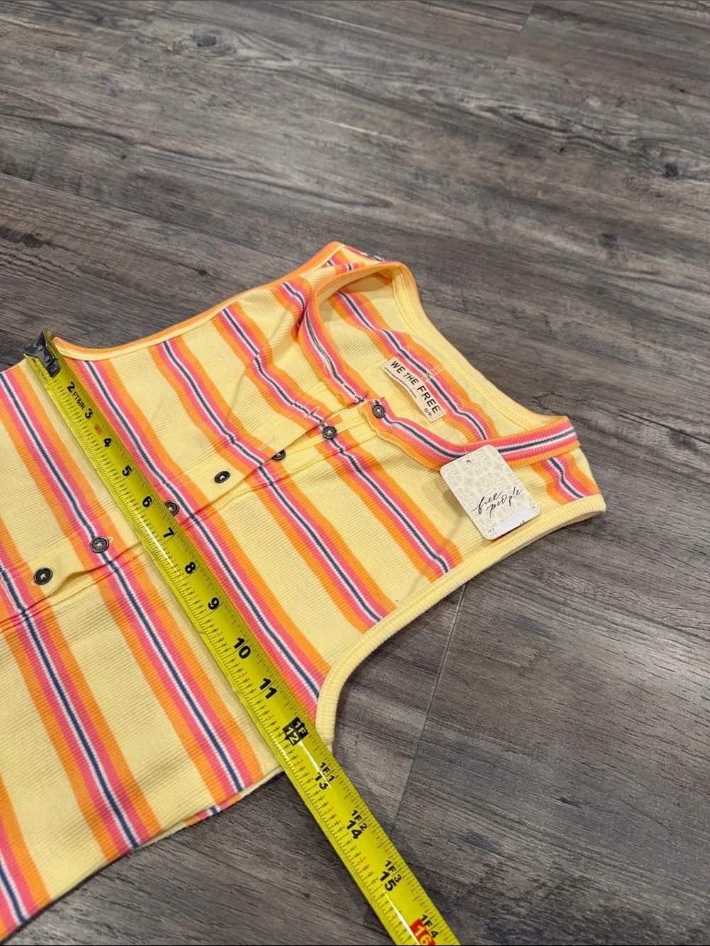 NWT Free People Jamie Henley Tank Size S NEW WITH TAGS We The Free Butter Yellow